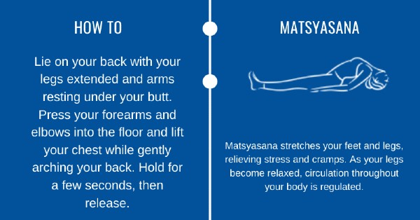 Matsyasana for varicose veins