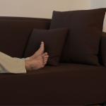 man leg on couch with blood clots