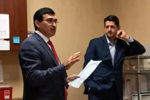 Dr. Yan Katsnelson with former speaker of the house, Paul Ryan at USA Vein Clinics