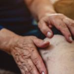 patient evaluates legs with chronic venous insufficiency