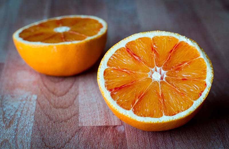 sliced orange for vitamin c