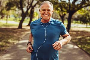 Senior man working out for good health