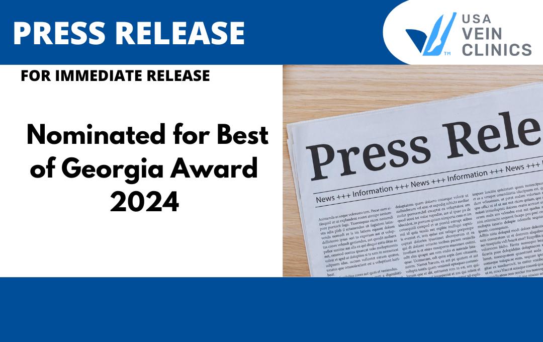 USA Vein Clinics nominated for Best of Georgia Award