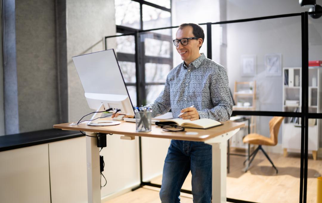 A standing desk can help offset the negative effects of a sedentary lifestyle